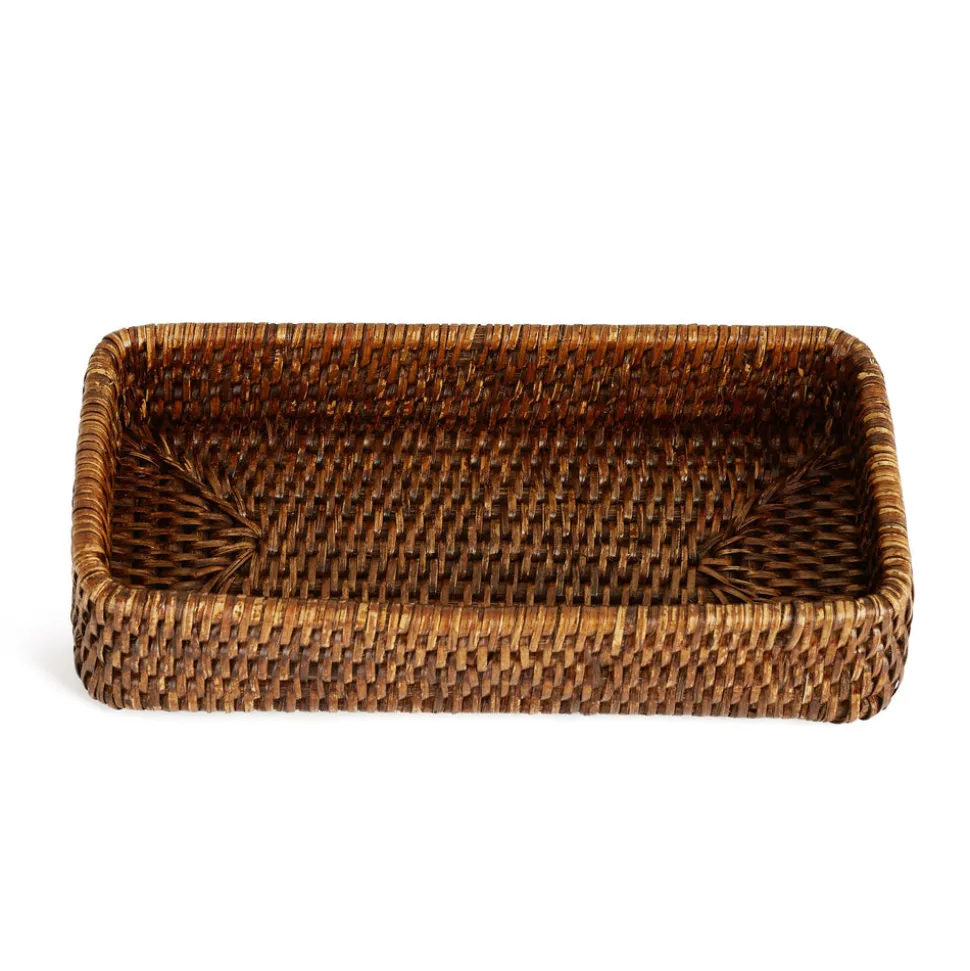 Rattan Vanity Tray in Brown