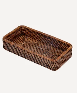 Rattan Vanity Tray in Brown
