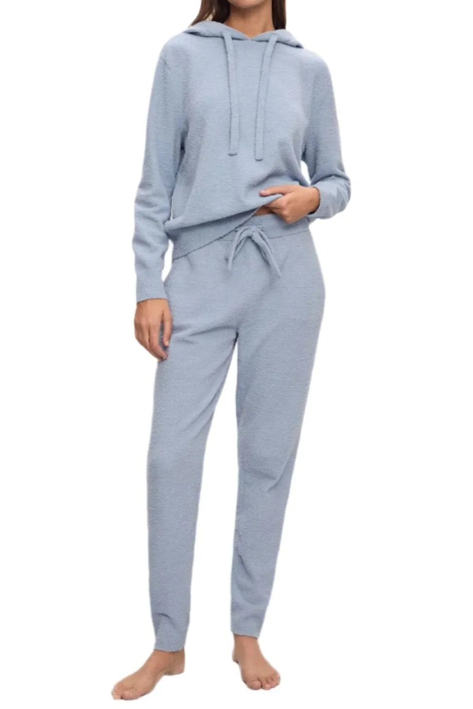Recycled Boucle Jogger In Wedgewood Blue