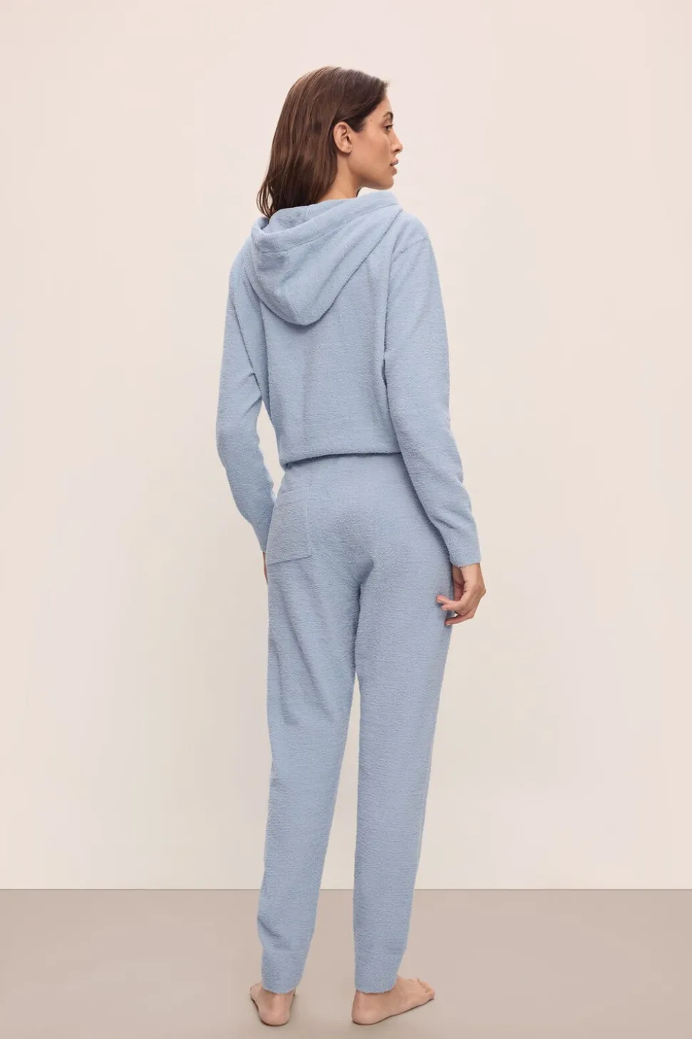 Recycled Boucle Jogger In Wedgewood Blue