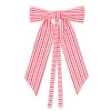 Red Stripe Bow, Set of 4