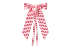 Red Stripe Bow, Set of 4