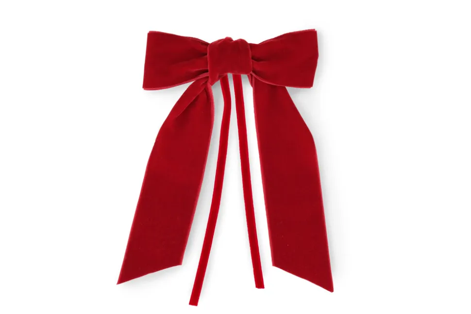 Red Velvet Napkin Bows, Set of 4