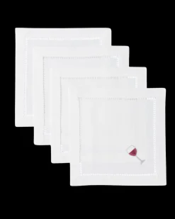 Red Wine Cocktail Napkin Set