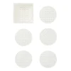 Reed Coasters in White, Set of 6 in a Caddy