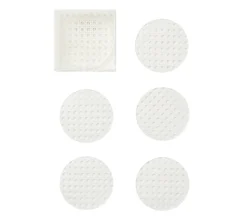 Reed Coasters in White, Set of 6 in a Caddy
