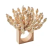 Reed Napkin Ring in Natural & White, Set of 4