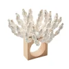 Reed Napkin Ring in White, Set of 4