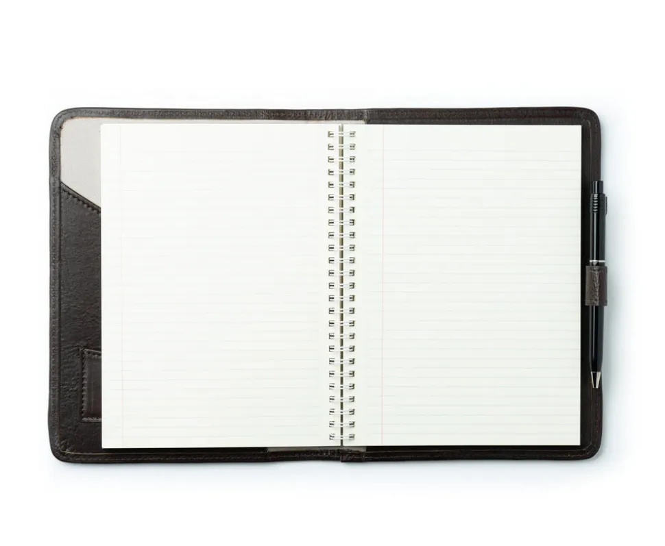 Refillable Journal in Vintage Walnut Leather