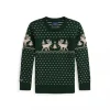 Reindeer-Intarsia Cotton-Blend Sweater