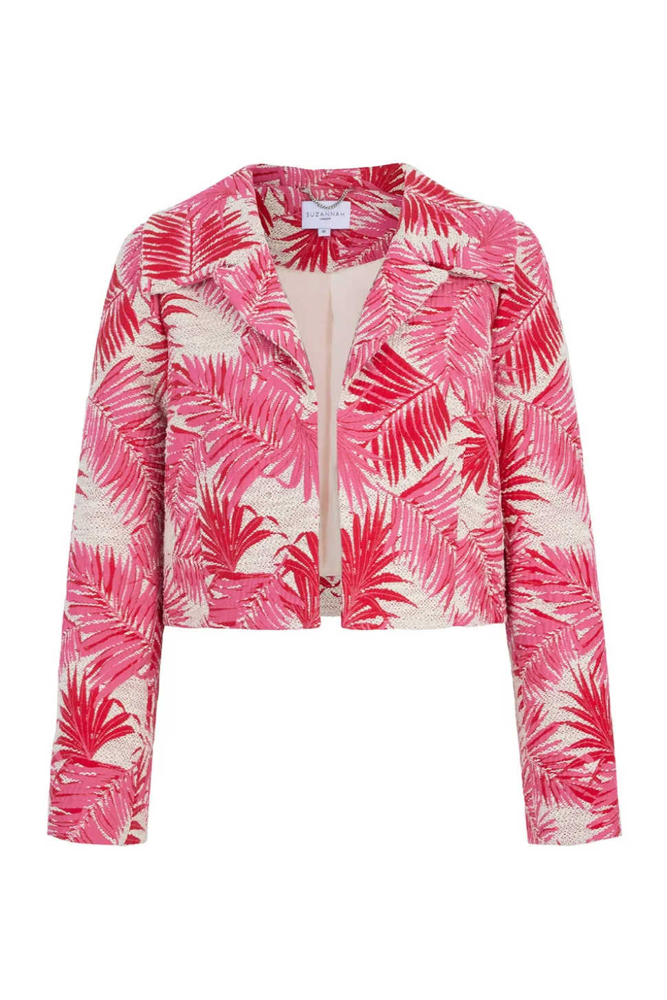 Remy Cropped Jacket Palm Jacquard