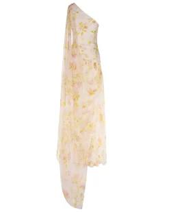 Remy Dress in Ivory Bloom Silk Chiffon