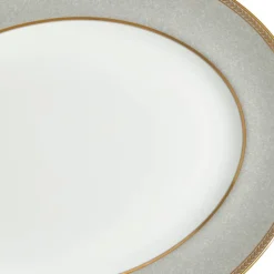 Renaissance Grey Oval Platter, 13.75