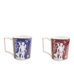 Renaissance Mix Mug in Gold & Red, Set of 2
