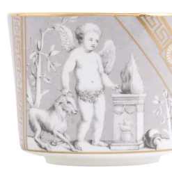 Renaissance Teacup Saucer in Grey, Set of 2
