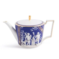 Renaissance Teapot, Teacup, & Saucer in Gold, Set of 2