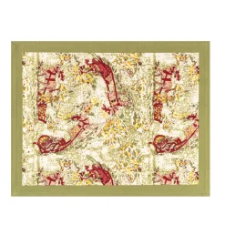 Renne Reindeer Mats in Red & Green, Set of 6