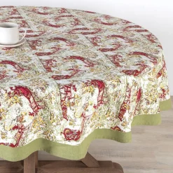Renne Reindeer Tablecloth in Red & Green