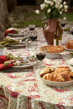 Renne Reindeer Tablecloth in Red & Green