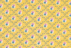 Retro Rose Napkins in Yellow, Set of 4