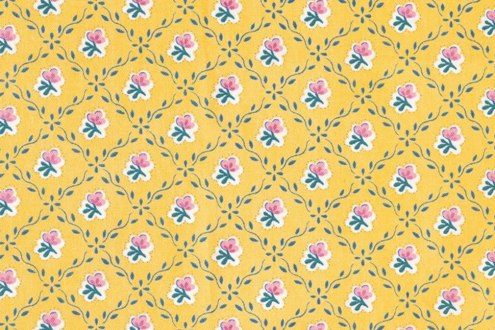 Retro Rose Napkins in Yellow, Set of 4