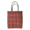 Retro-Travel Bucket in Maroon & Grey