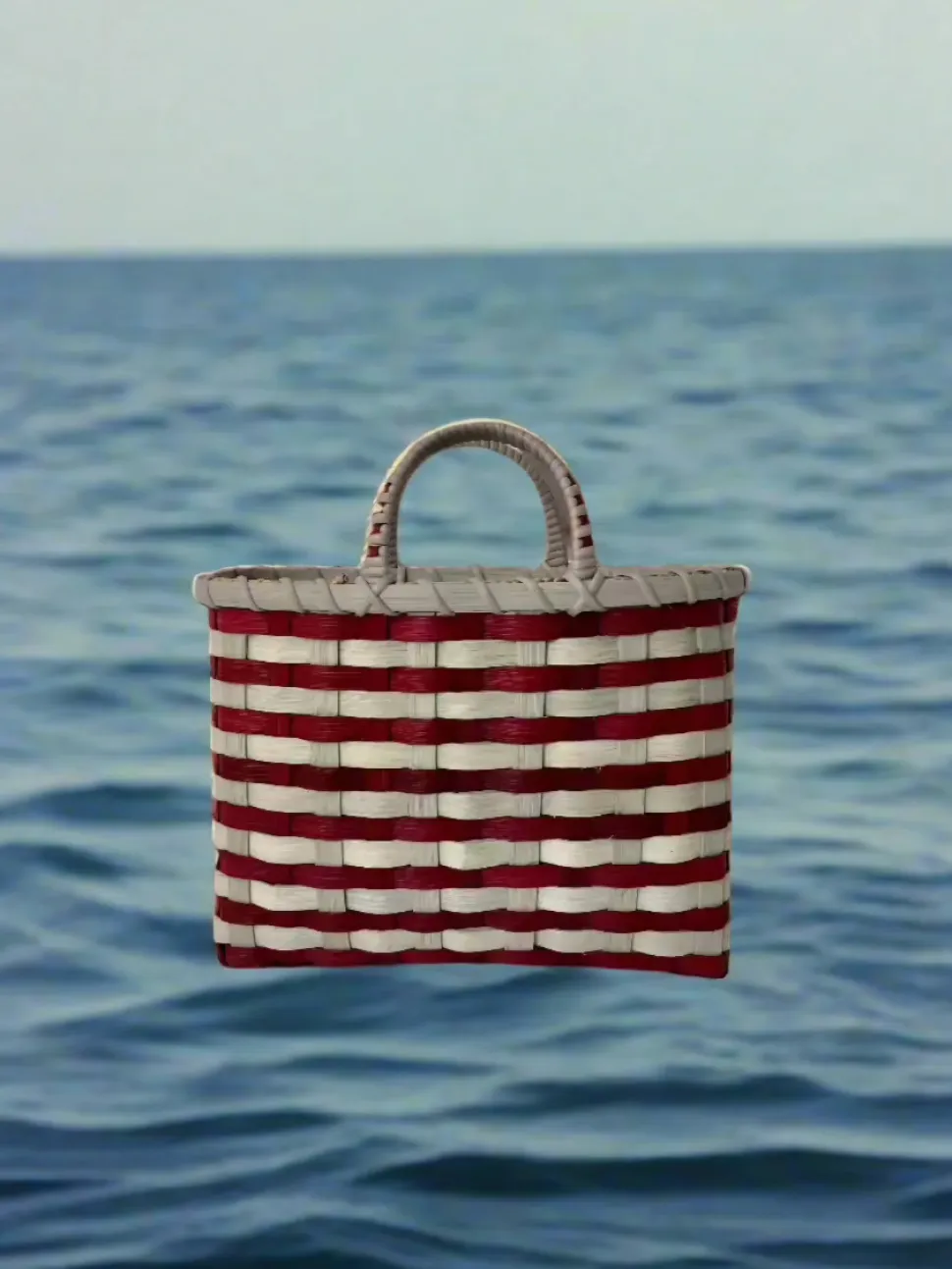 Retro-Travel Tote in Maroon & Grey