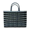 Retro-Travel Tote in Navy & French Blue