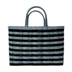 Retro-Travel Tote in Navy & French Blue