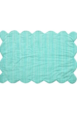 Reversible Scalloped Placemat Made With Liberty Fabric in Betsy Sunflower & Elements Green