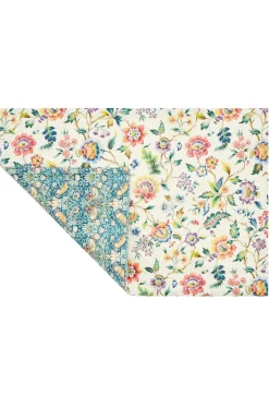 Reversible Stitch Placemat Made With Liberty Fabric in Strawberry Thief & Eva Belle