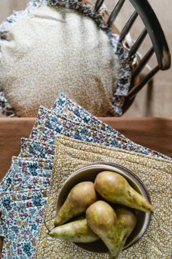 Reversible Stitch Placemat Made With Liberty Fabric in Feather Meadow & Annabella