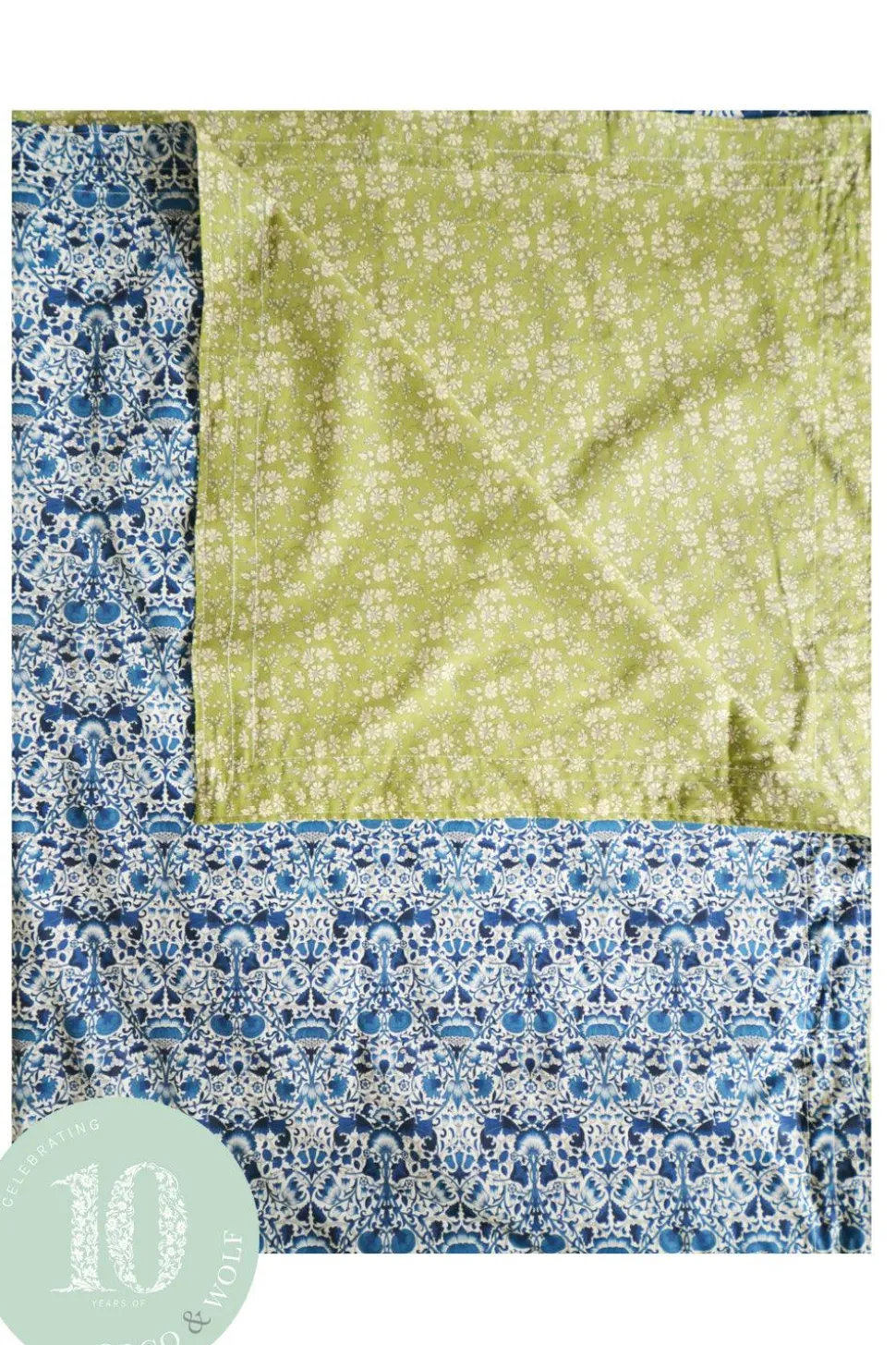 Reversible Tablecloth Made With Liberty Fabric in Lodden & Capel