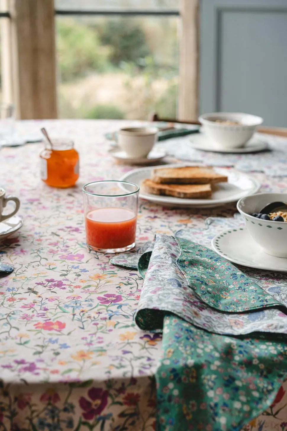 Reversible Wavy Napkin Set Made With Liberty Fabric in in Donna Leigh & Rachel