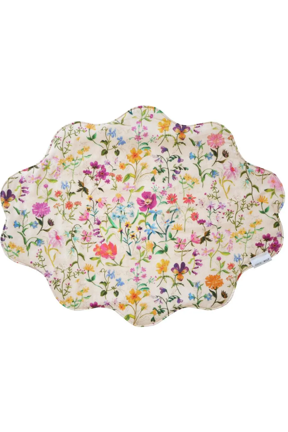 Reversible Wavy Placemat Made With Liberty Fabric in Linen Garden & Katie & Millie
