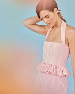Rhea Corset Top in Opal Moire