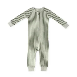 Ribbed Baby Footless Sleeper in Stripes Away Evergreen