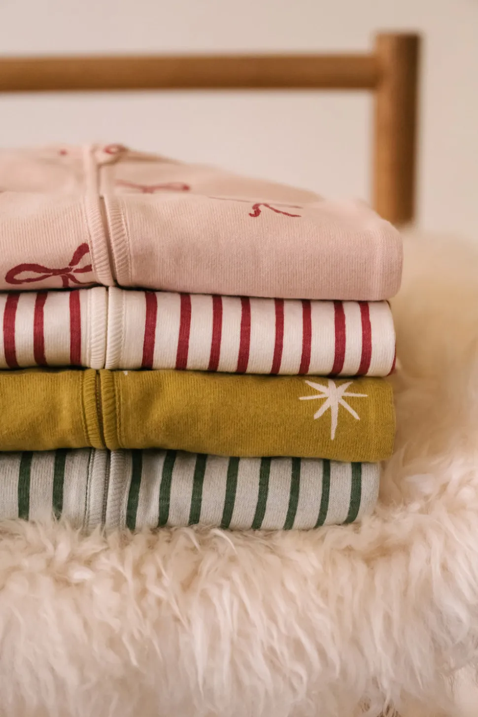 Ribbed Baby Sleeper in Stripes Away Berry