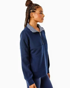 Ribbed Varsity Quarter Zip