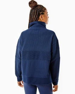 Ribbed Varsity Quarter Zip