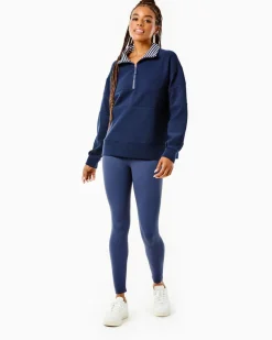 Ribbed Varsity Quarter Zip