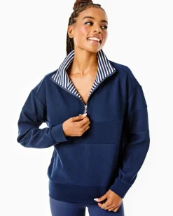Ribbed Varsity Quarter Zip