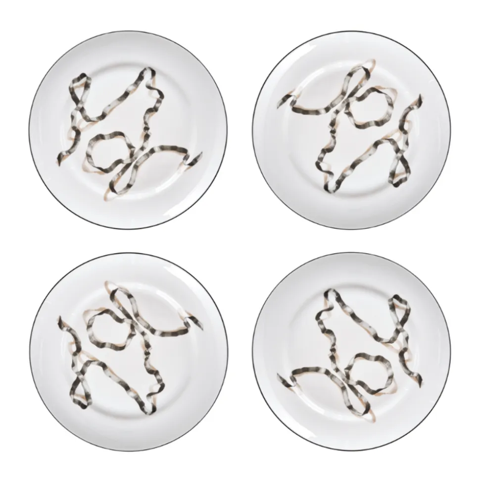 Ribbon Dessert Plates