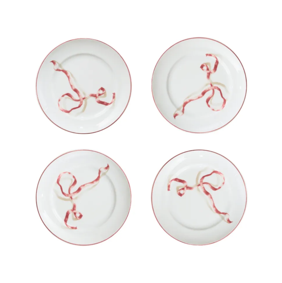 Ribbon Dessert Plates