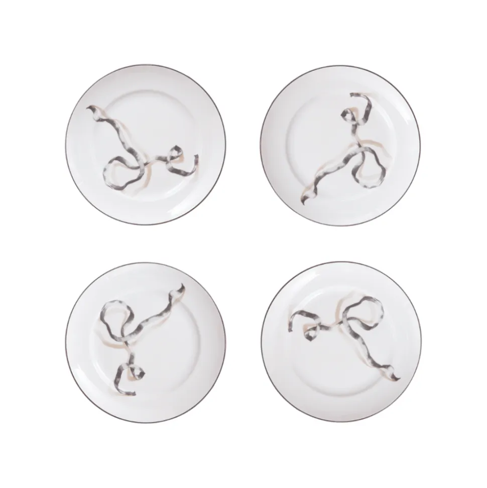 Ribbon Dessert Plates