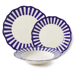 Riviera Dinnerware Set with Pasta Bowl, Set of 12