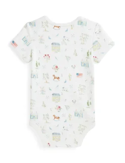 RL Baby x Riley Sheehey Saturday in The Park Cotton Bodysuit in Romantic Sampler