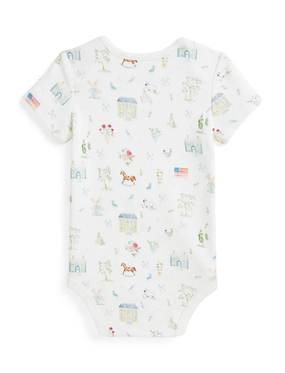 RL Baby x Riley Sheehey Saturday in The Park Cotton Bodysuit in Romantic Sampler