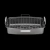 Roasting And Lasagna Pans 17" x 13" Nonstick Roaster with V-Rack in Black