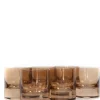 Rocks Glass, Set of 6 in Amber Smoke